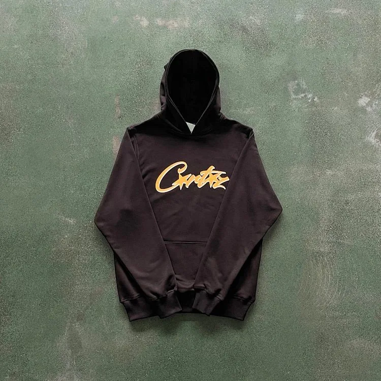 Corteiz Crtz Script Brown Hoodie