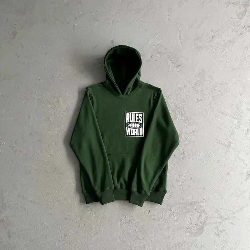 Corteiz Rules The World Green Hoodie