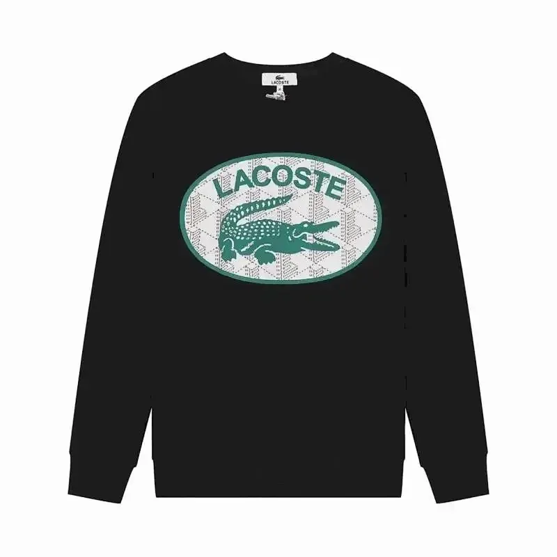 Lacoste Crocodile Logo Crewneck Sweatshirt Black