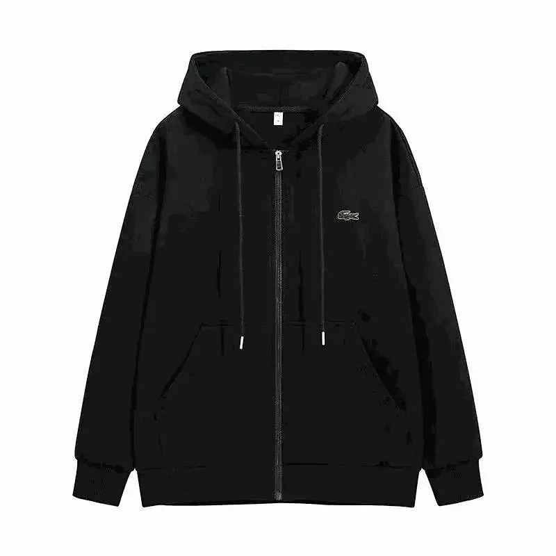 Lacoste Croc Logo Black Zip Hoodie