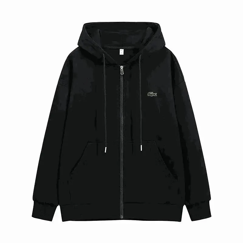 Lacoste Croc Logo Black Zip Hoodie