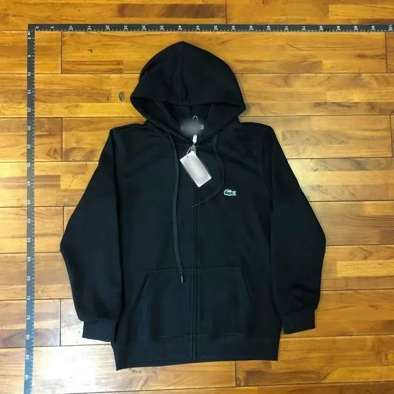 Lacoste Croc Logo Navy Zip Hoodie