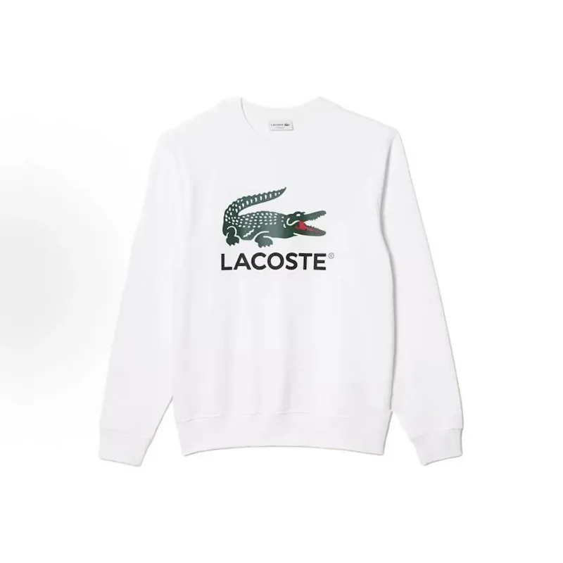 Lacoste Croc Logo White Sweatshirt
