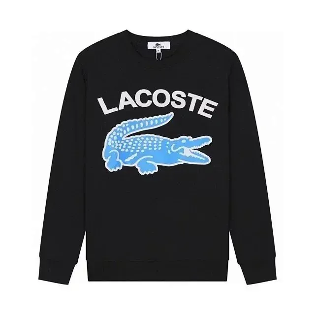 Lacoste Big Croc Print Black Sweatshirt