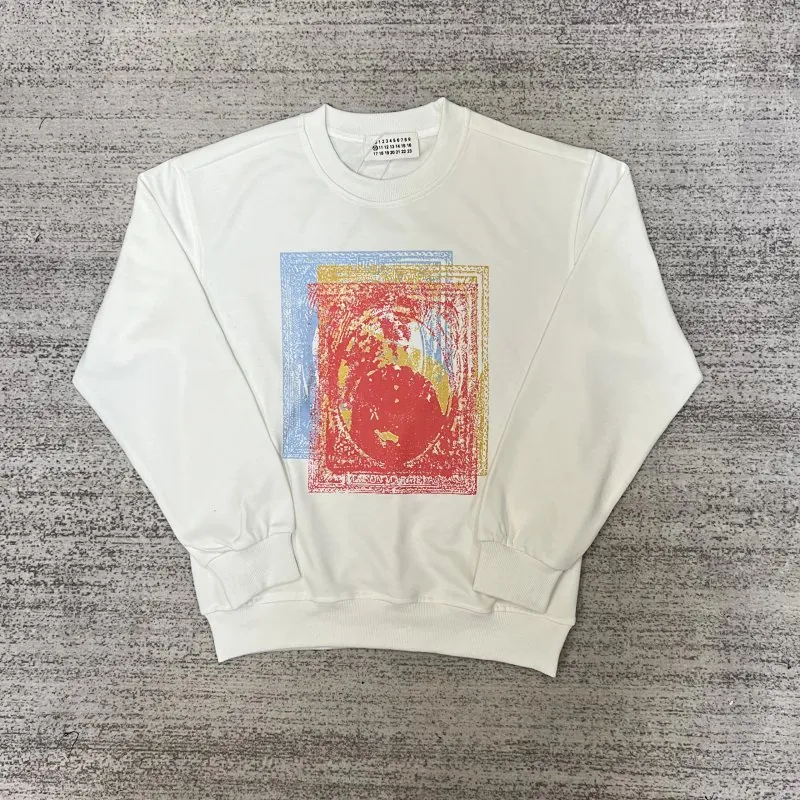 Maison Margiela Graphic Print White Sweatshirt