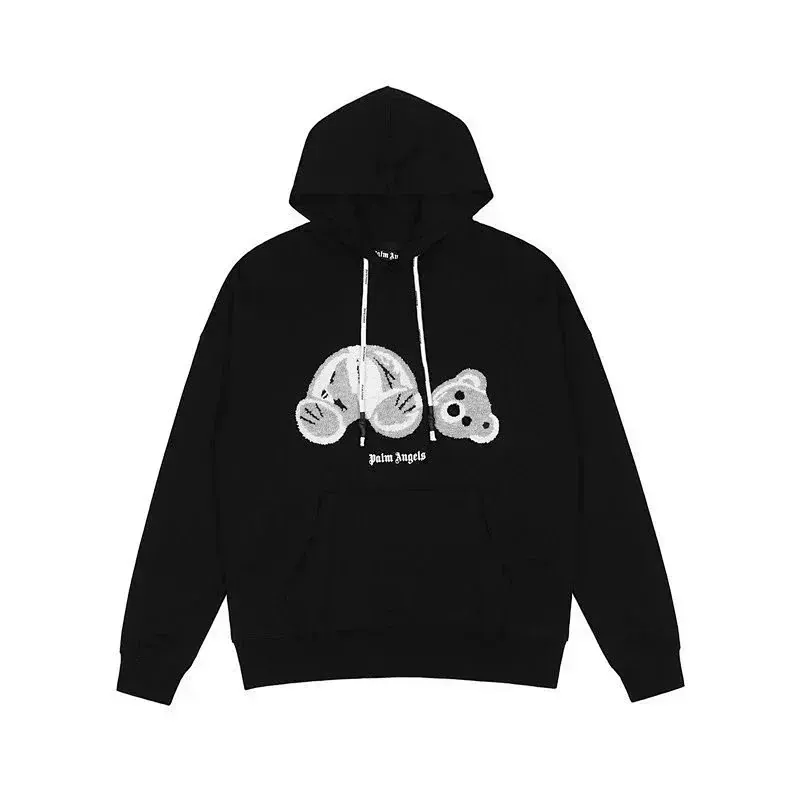 Palm Angels Bear Print Black Hoodie