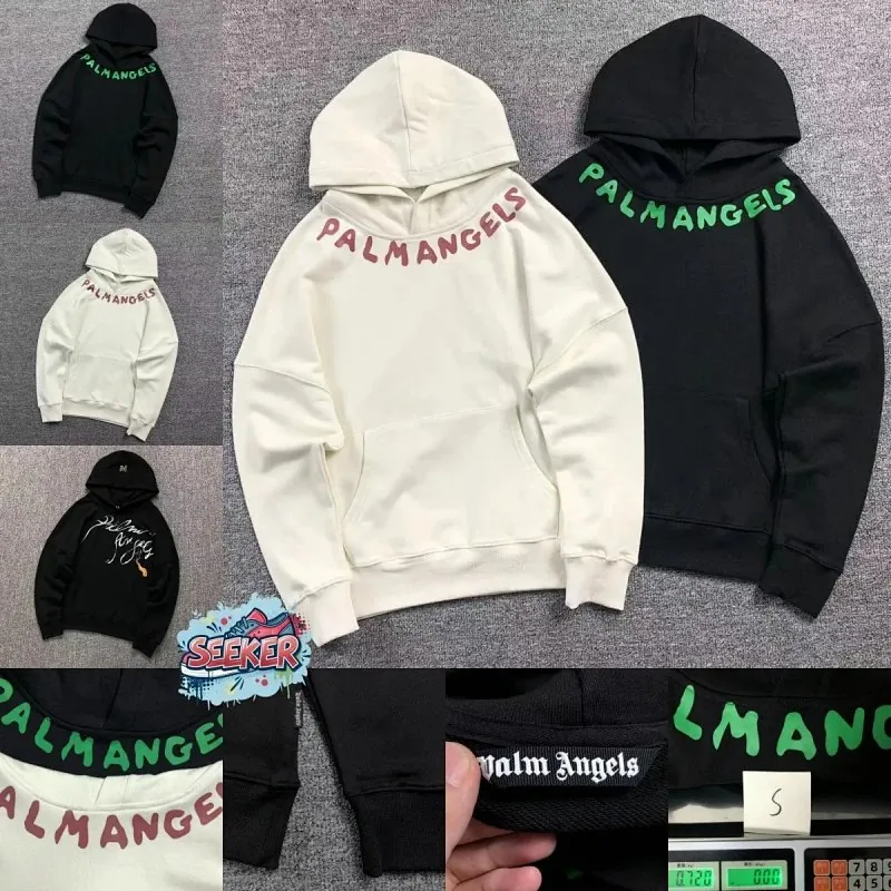 Palm Angels Curved Logo Hoodie Collection