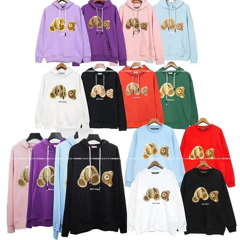 Palm Angels Bear Print Hoodie Multicolor Collection