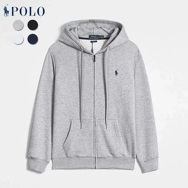Polo Ralph Lauren Grey Full Zip Hoodie