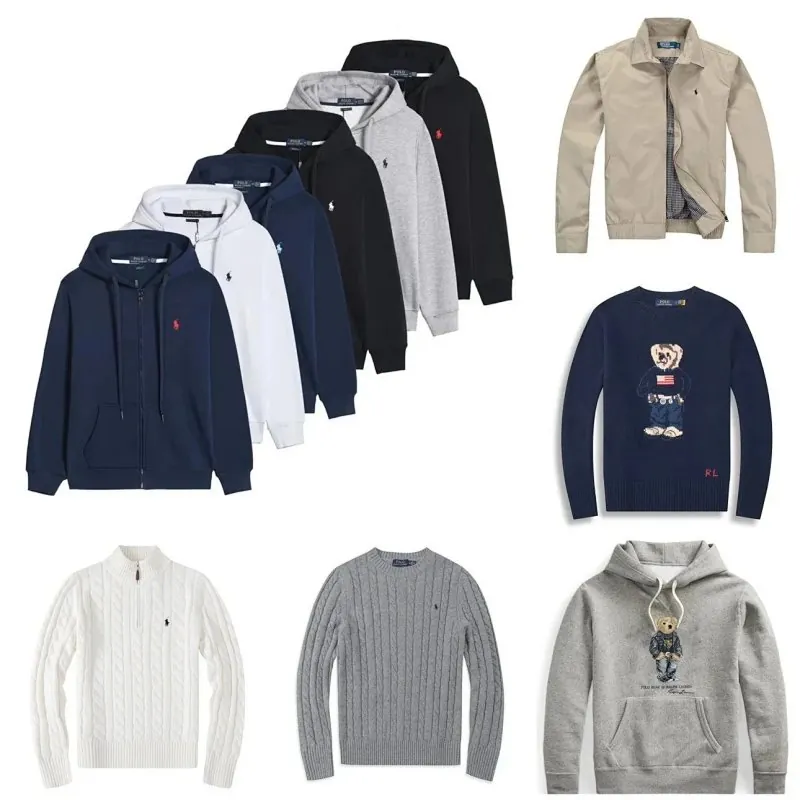 Ralph Lauren Polo Zip Hoodie Knit Collection