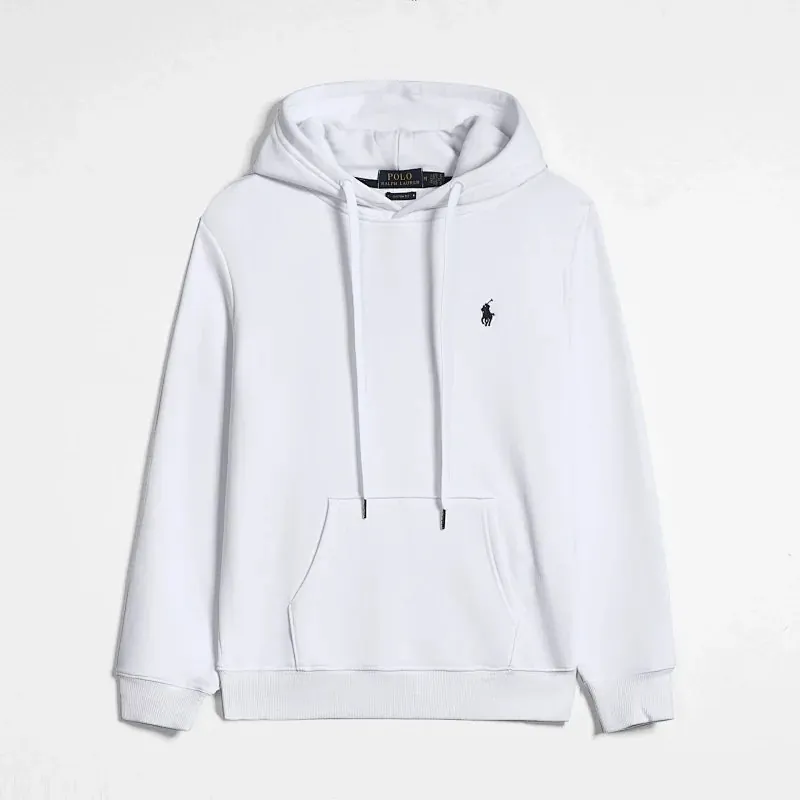 Ralph Lauren Embroidered Pony White Hoodie