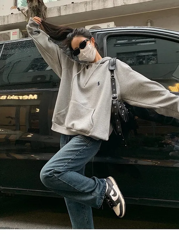 Ralph Lauren Grey Pullover Hoodie