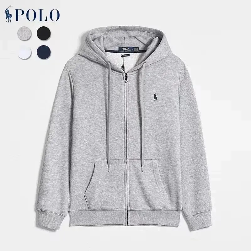 Polo Ralph Lauren Full Zip Grey Hoodie
