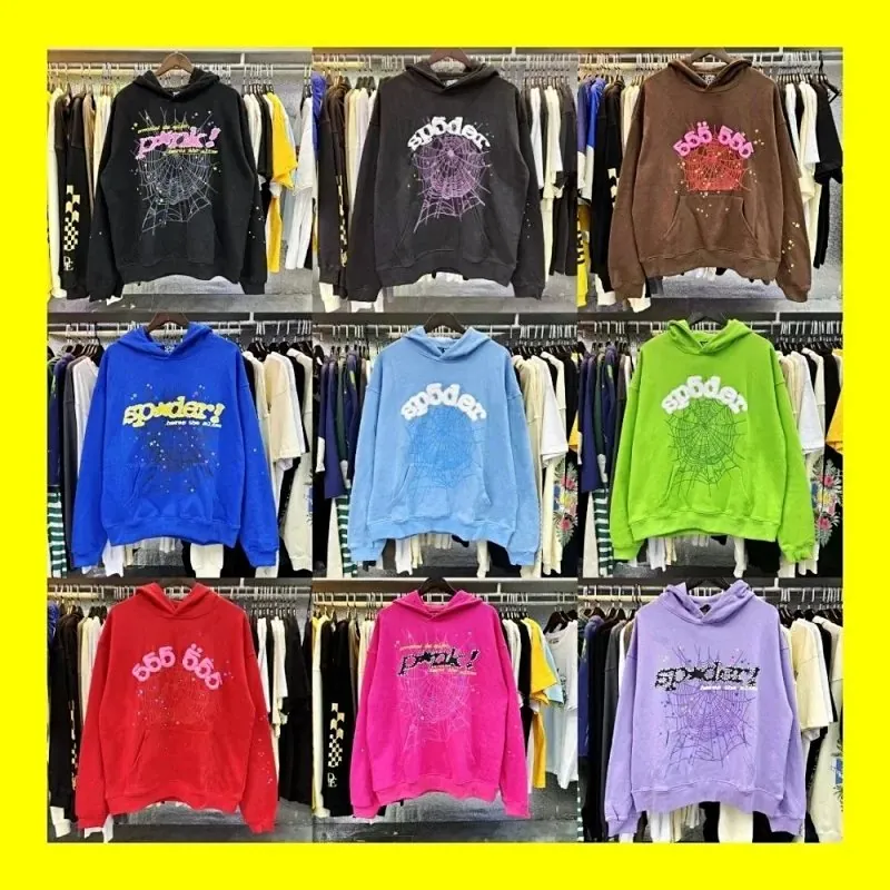 Sp5der Web Print Hoodie Multicolor Collection