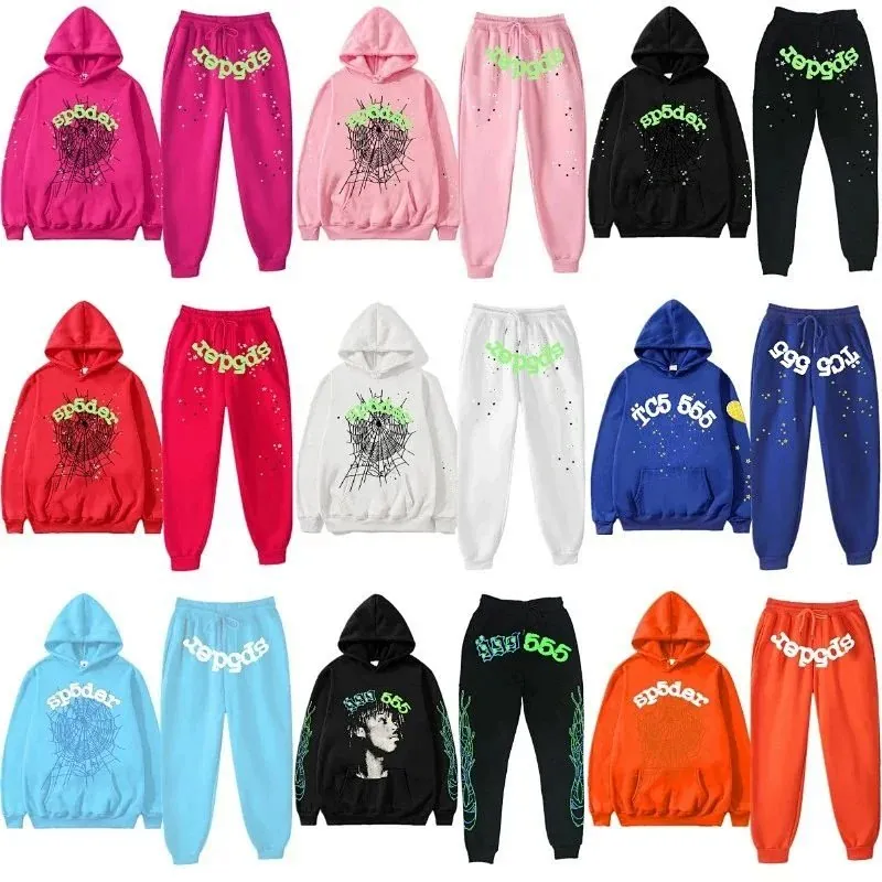 Sp5der Web Hoodie Jogger Set Collection