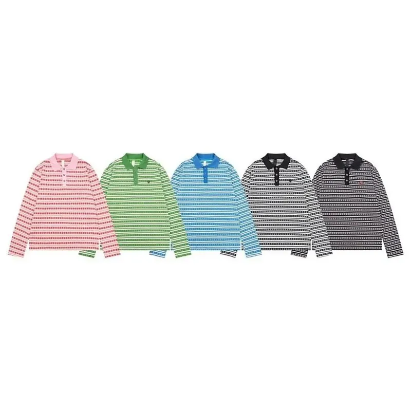 Chrome Hearts Striped Long Sleeve Polo Collection