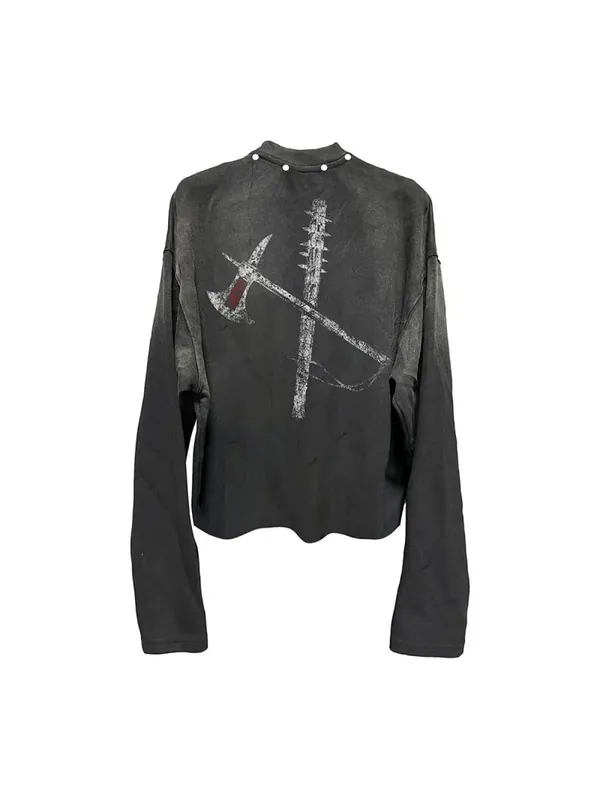 Chrome Hearts Cross Print Washed Long Sleeve T-Shirt