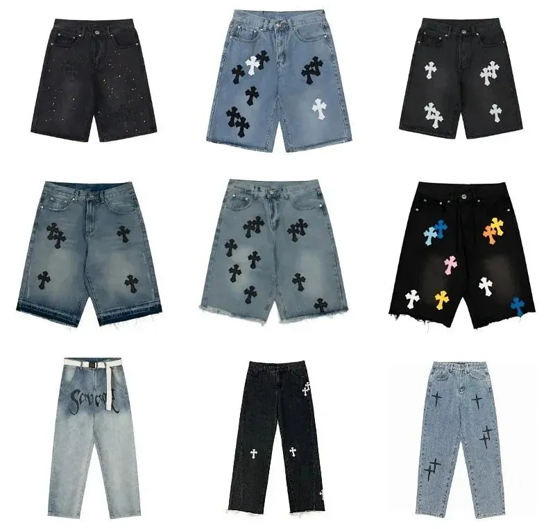 Chrome Hearts Cross Patch Denim Shorts Collection
