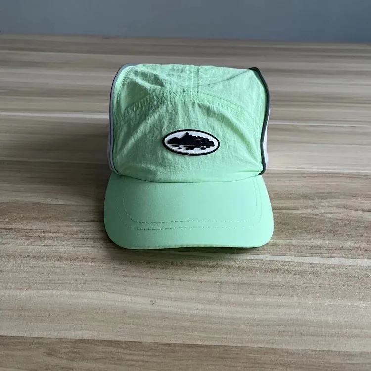 Corteiz Alcatraz Logo Nylon Cap Green
