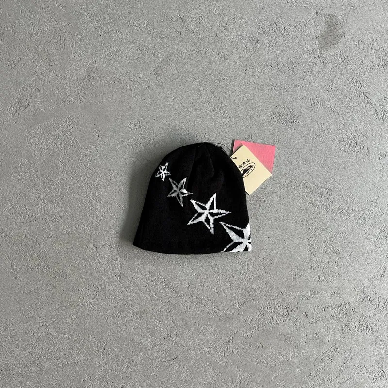 Corteiz 4Starz Knit Beanie Black