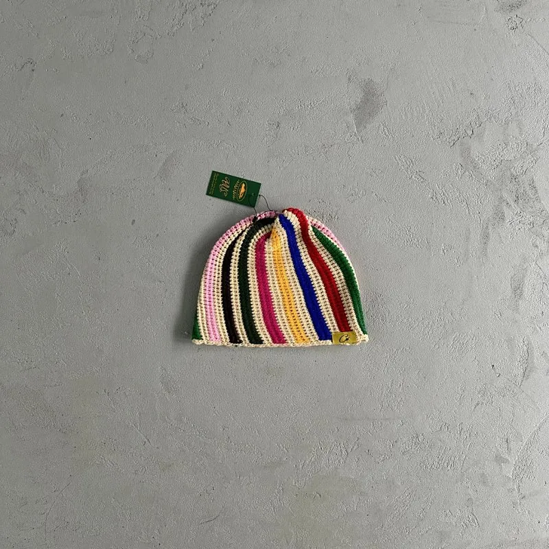 Corteiz Multicolor Stripe Crochet Beanie