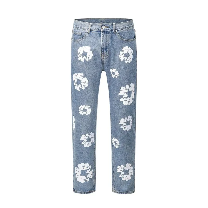 Denim Tears Cotton Wreath Print Jeans