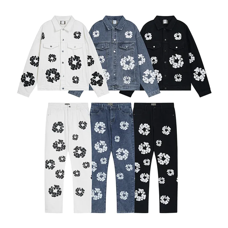 Denim Tears Cotton Wreath Denim Jacket and Jeans Collection