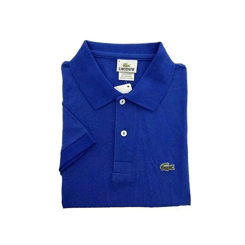 Lacoste Crocodile Logo Pique Polo Shirt Blue