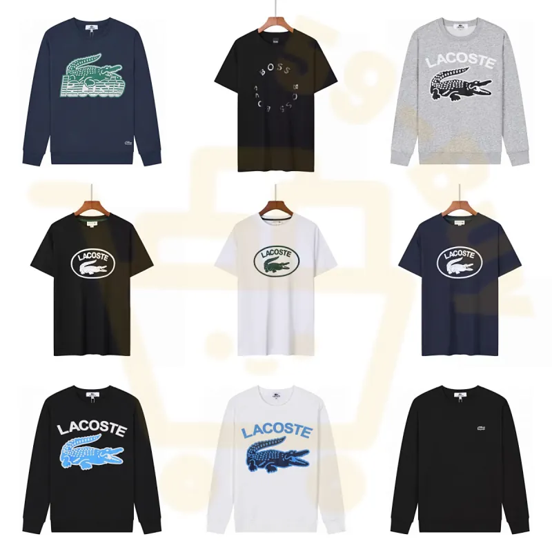 Lacoste Crocodile Logo Long Sleeve T-Shirt Collection