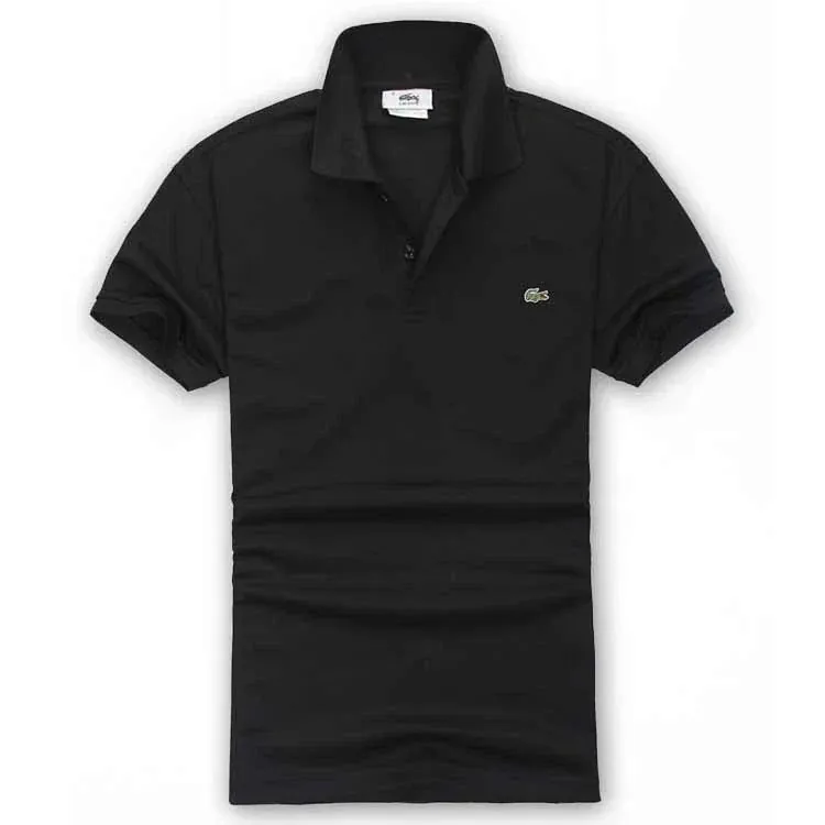 Lacoste Crocodile Logo Pique Polo Shirt Black