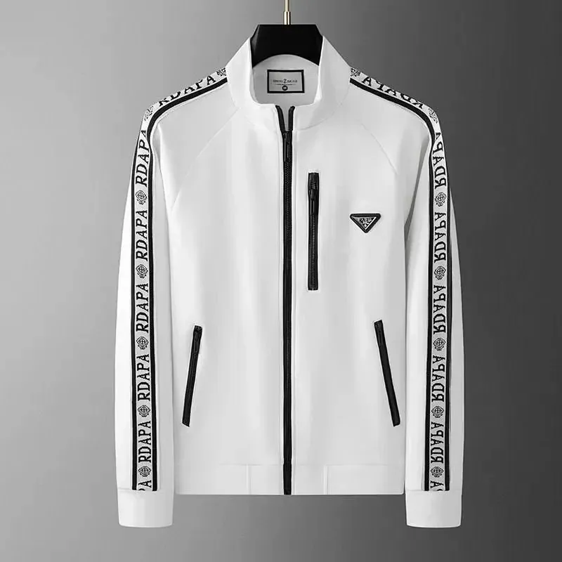 Prada Logo Tape Track Jacket White
