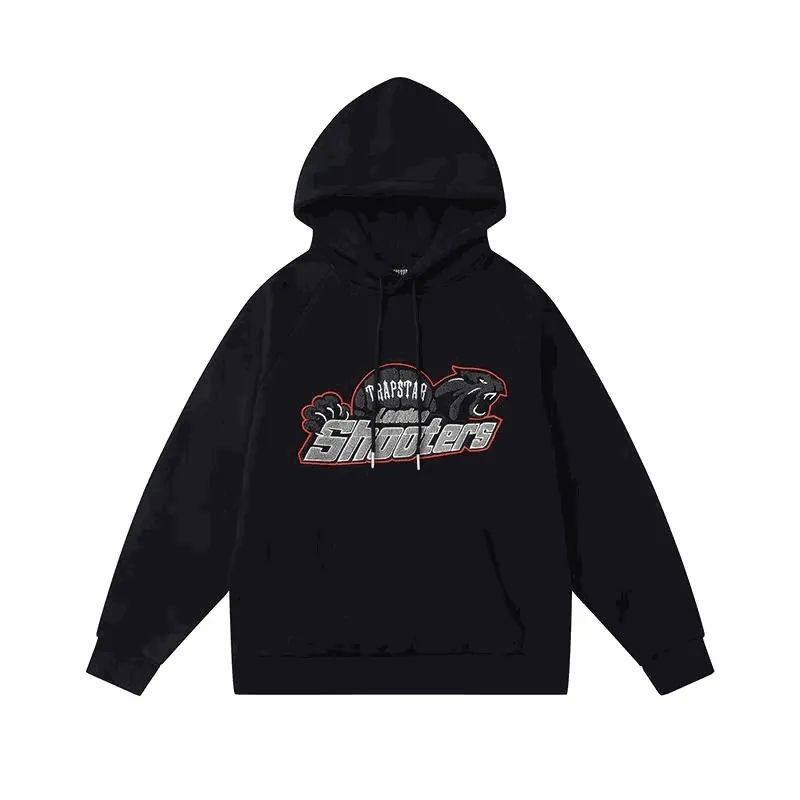 Trapstar Shooters Chenille Logo Hoodie Black