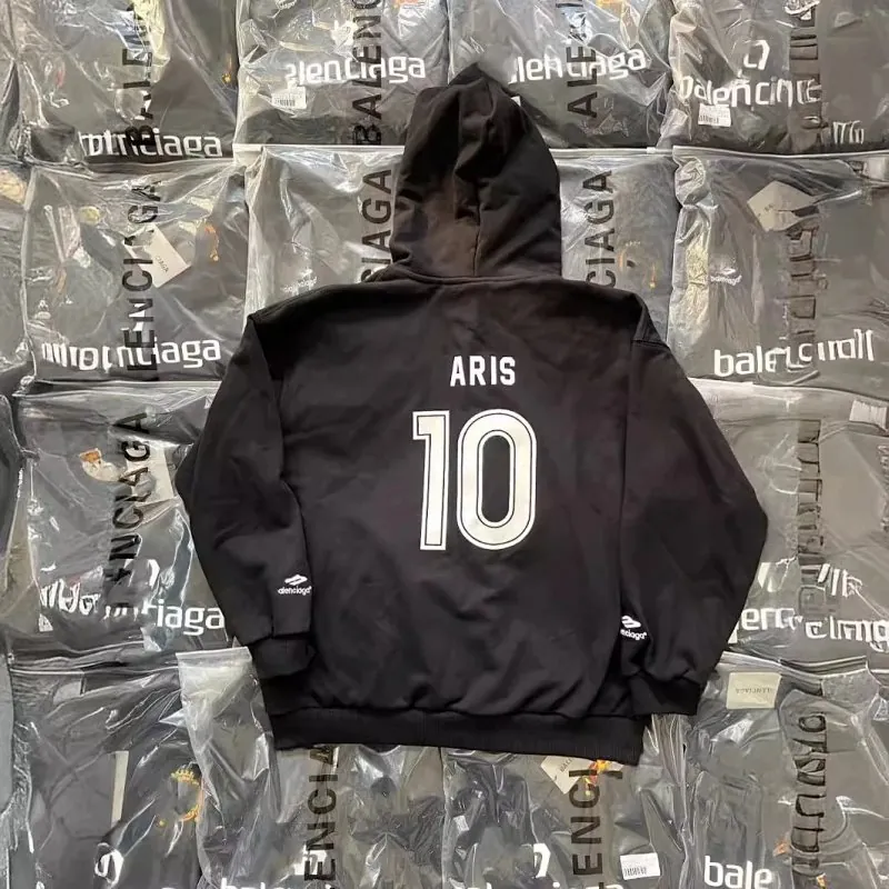 Balenciaga Soccer Number Print Hoodie