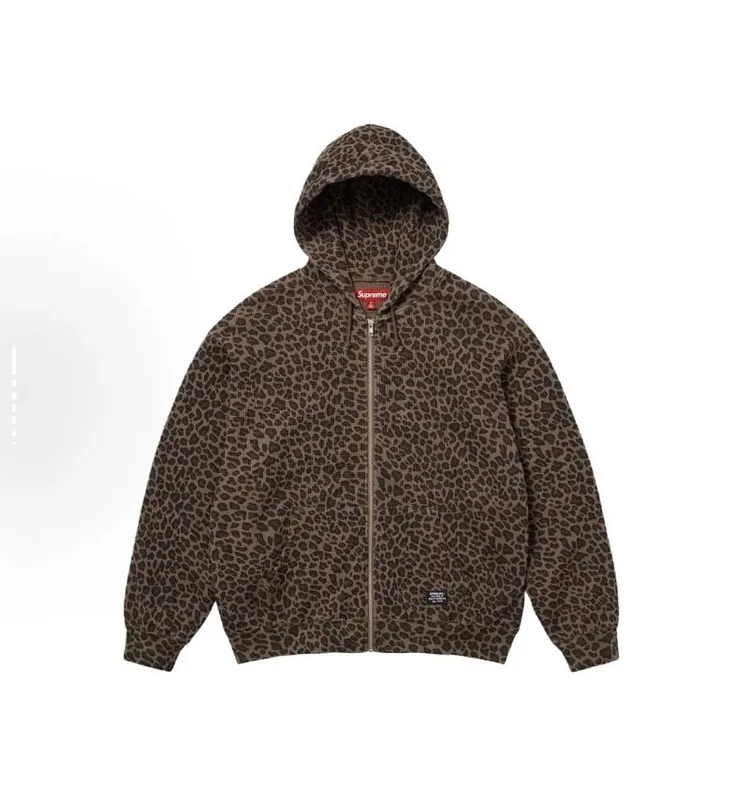 Supreme Leopard Fleece Hooded Jacket