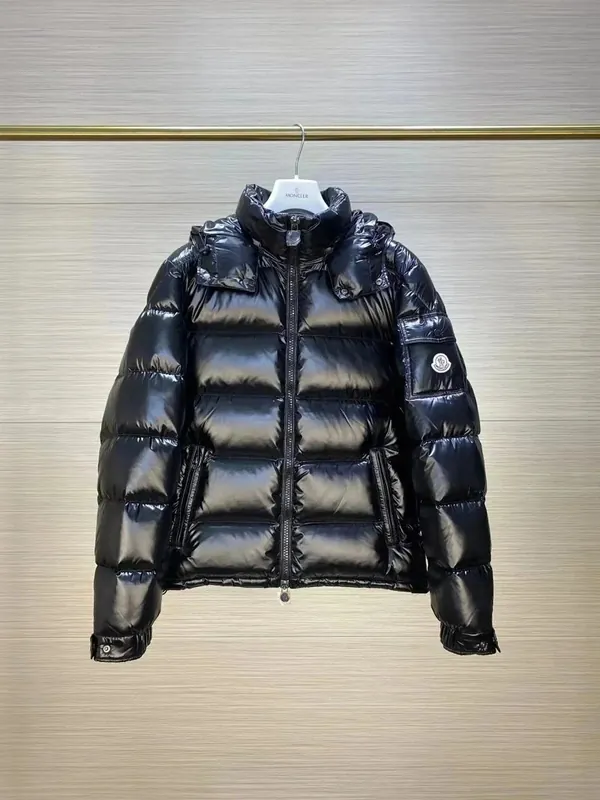 Moncler Glossy Nylon Down Puffer Jacket