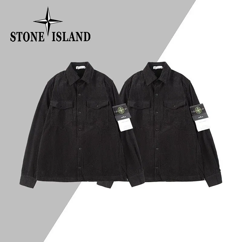 Stone Island Black Denim Overshirt Jacket