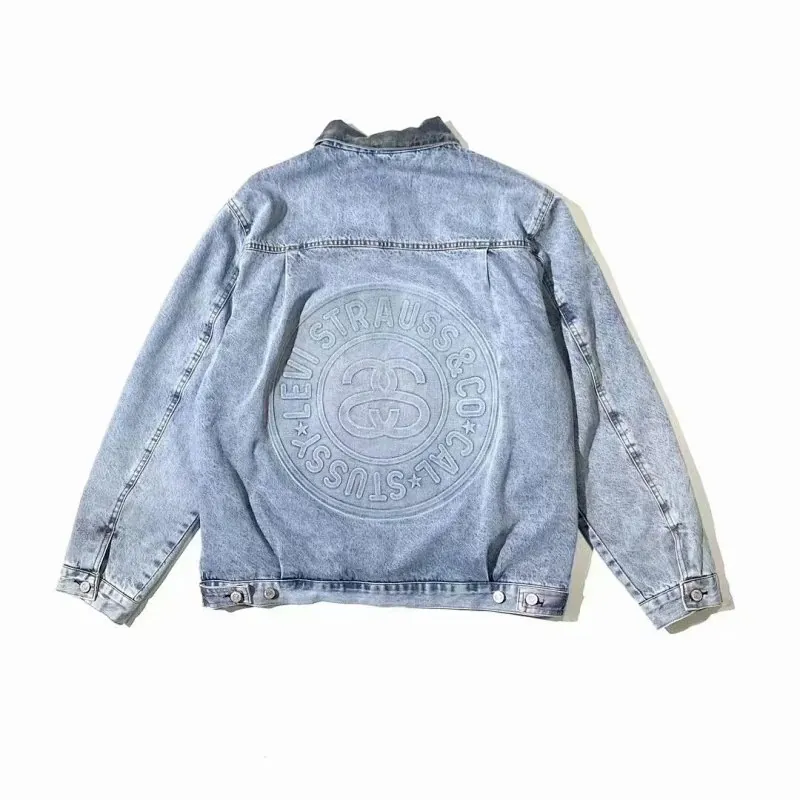 Stussy Embossed Circle Logo Denim Jacket