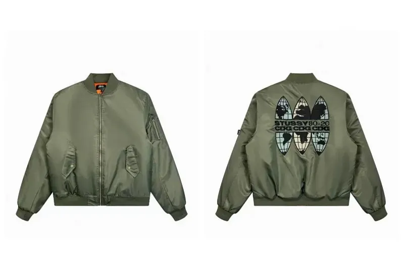 Stussy Surfboard Print Bomber Jacket