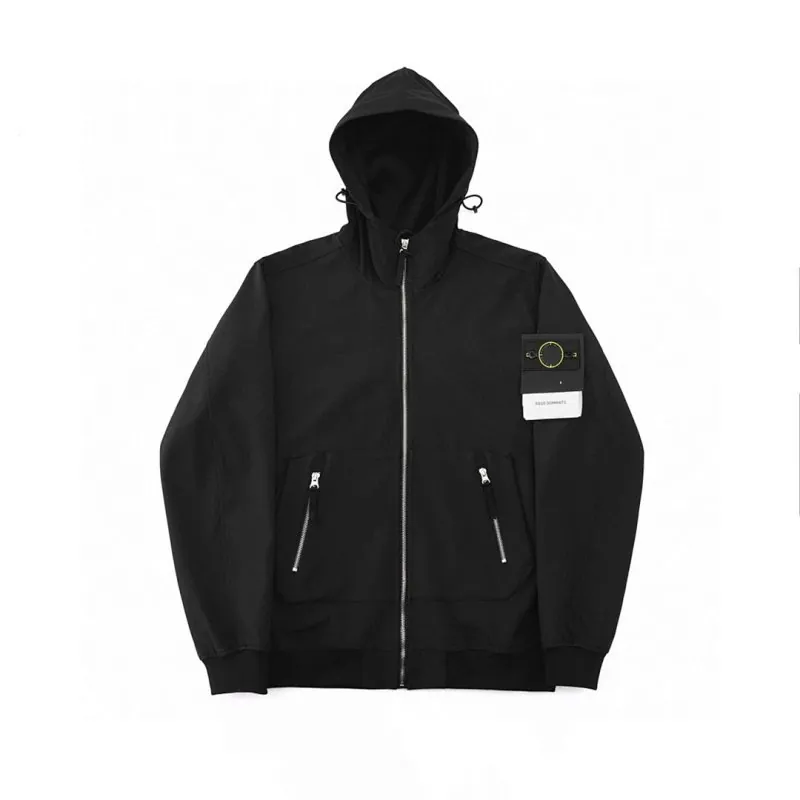 Stone Island Black Hooded Zip Jacket