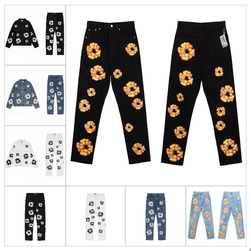 Denim Tears Cotton Wreath Print Jeans