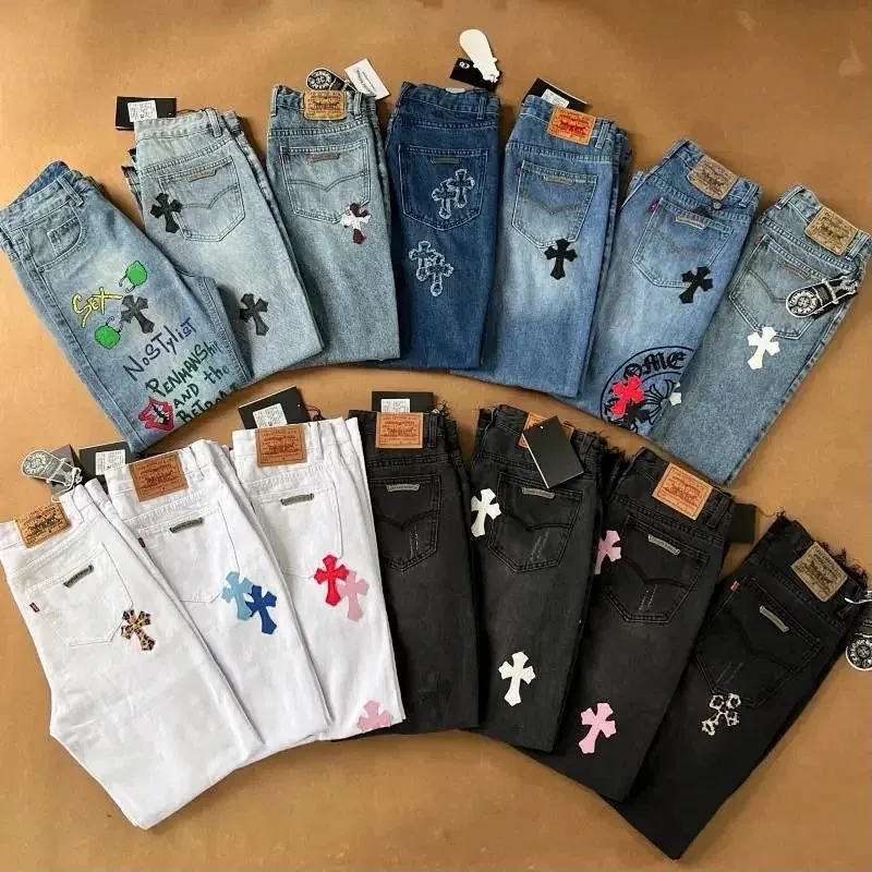 Chrome Hearts Cross Patch Denim Jeans Collection