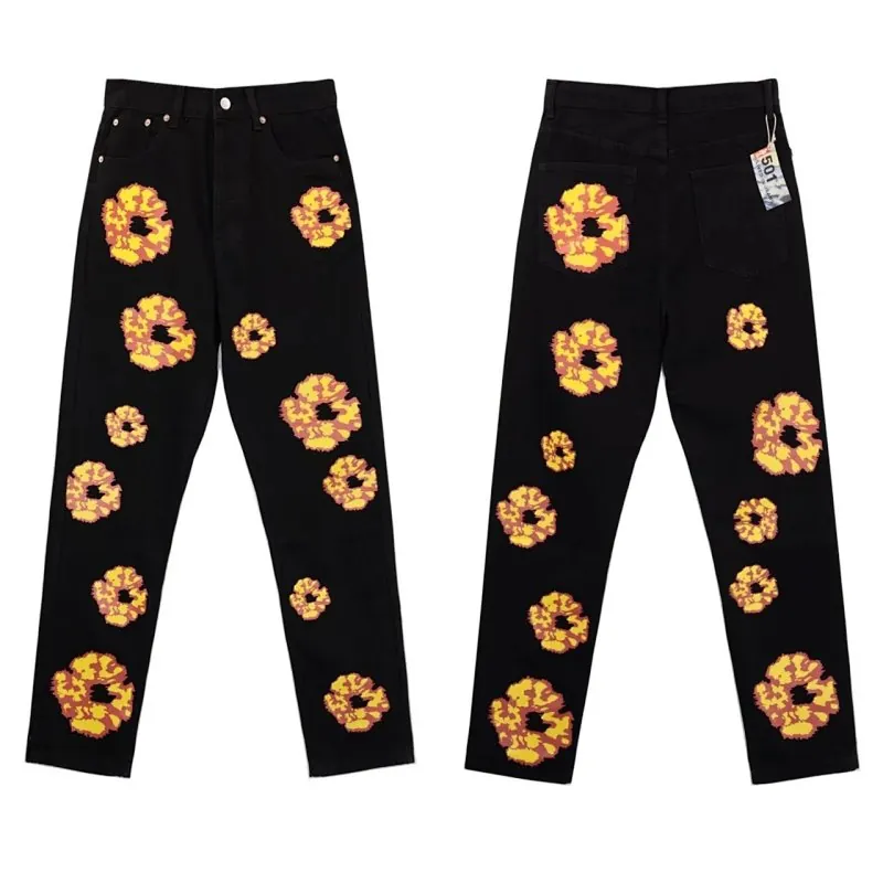 Denim Tears Orange Wreath Black Jeans