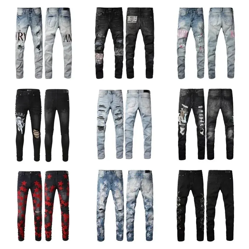 Amiri Star Bandana Distressed Jeans Collection