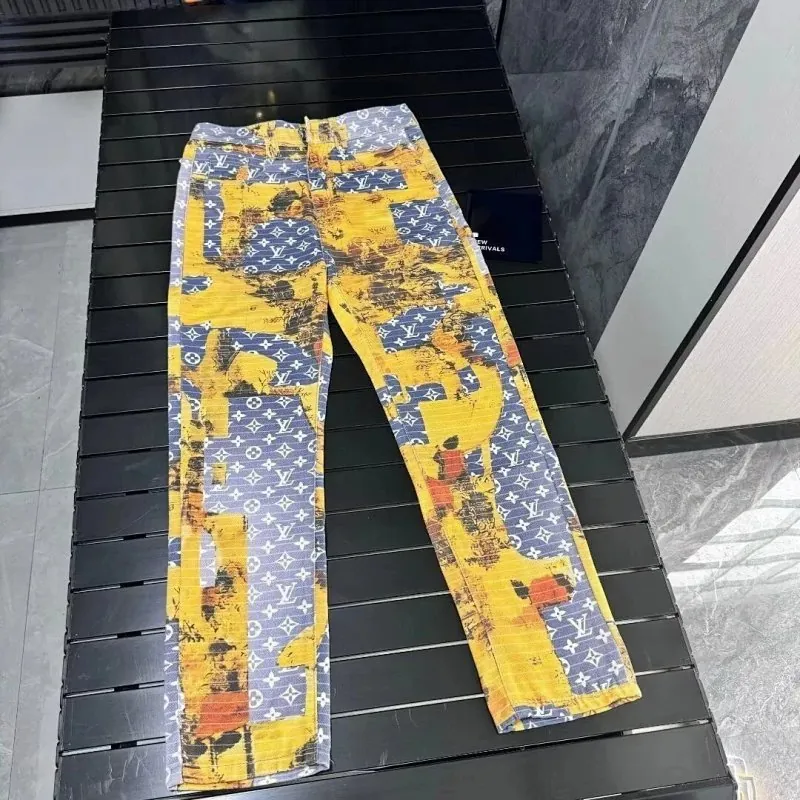 Louis Vuitton Monogram Graffiti Print Jeans