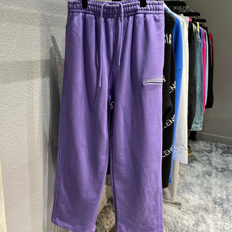 Balenciaga Logo Wide Leg Sweatpants