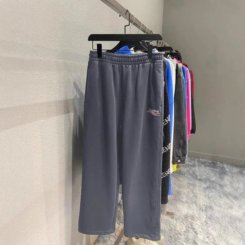 Balenciaga Logo Wide Leg Sweatpants