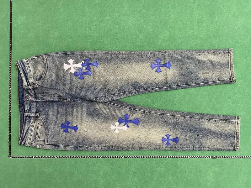 Chrome Hearts Cross Patch Light Wash Jeans