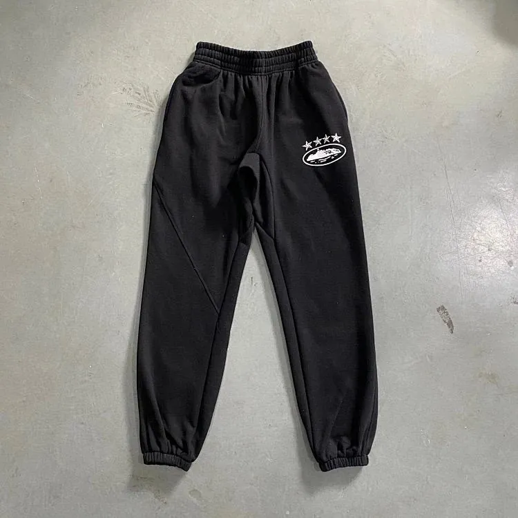Corteiz Alcatraz Logo Black Sweatpants