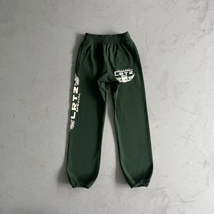 Corteiz CRTZ Logo Green Sweatpants