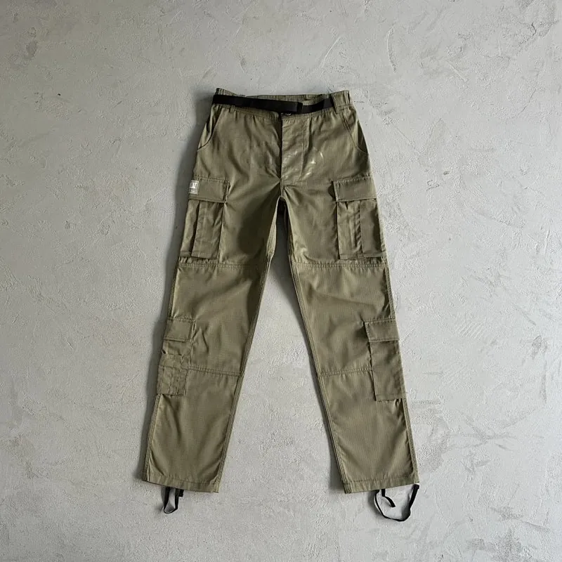 Corteiz Alcatraz Logo Khaki Cargo Pants